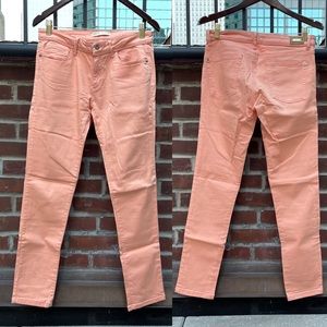 Zara denim Z1975 Salmon / light coral sz 8